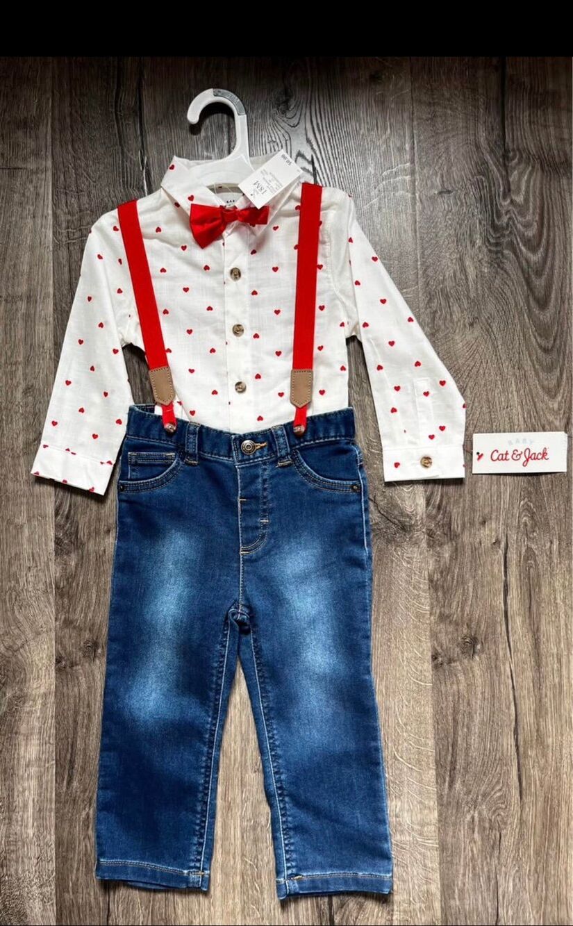 NEW Cat & Jack  Valentine’s Day 4 Pcs Outfit
